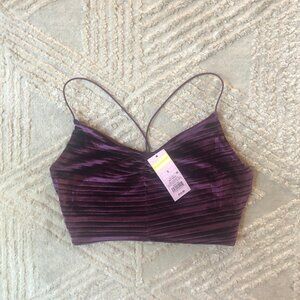 Purple Velvet Crop Top Size s